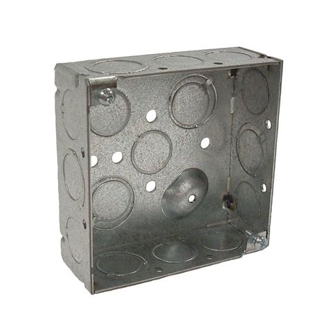 4 square steel electrical boxes with removable sides|4 square electrical box dimensions.